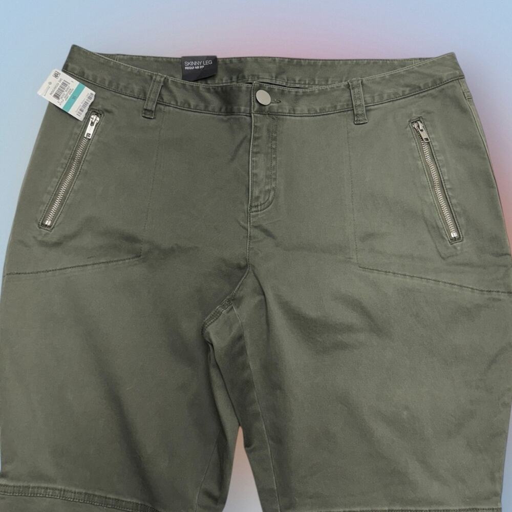 INC Women’s 16 Green Skinny Ankle Zipper Jeans